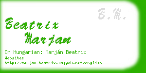 beatrix marjan business card